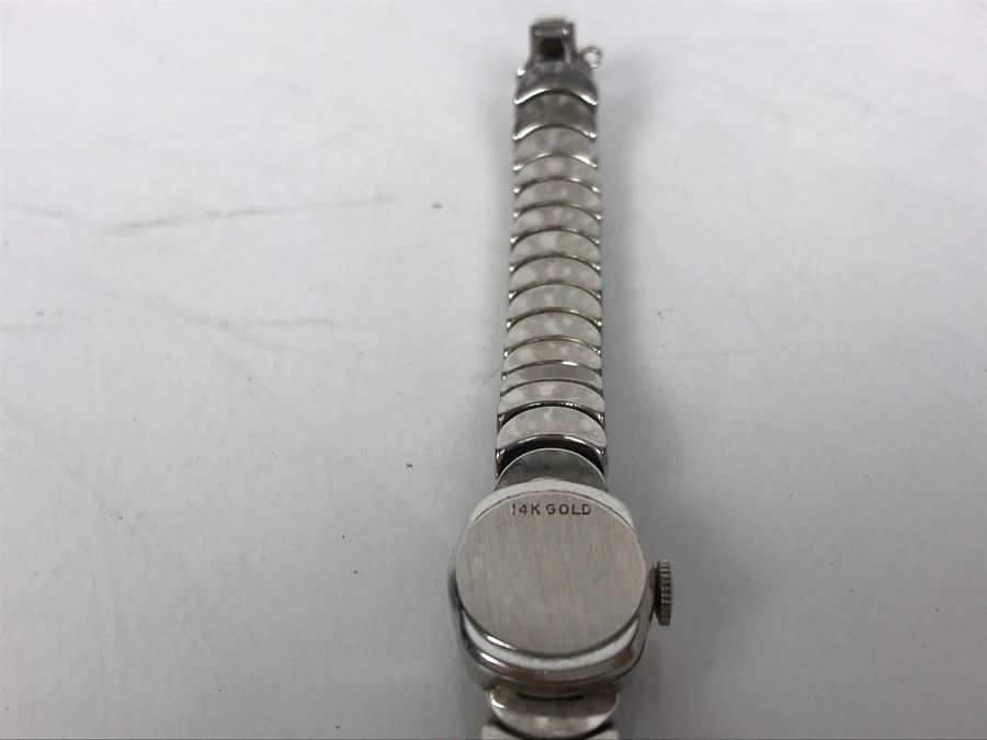 Ladies Vintage 14k White Gold LaFemme Watch And 14k White Gold Watch Band Working 24g [Photo 16]