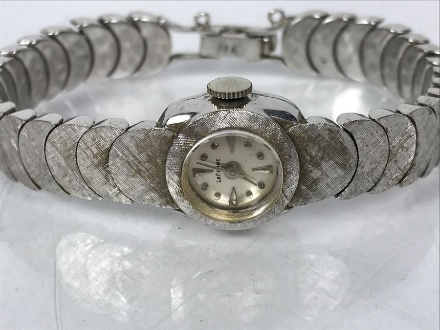 Ladies Vintage 14k White Gold LaFemme Watch And 14k White Gold Watch Band Working 24g [Photo 3]
