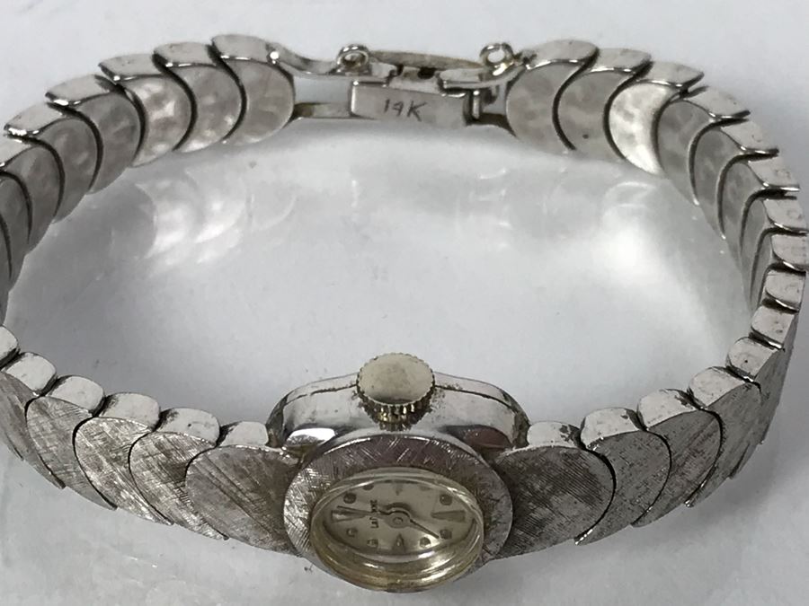Ladies Vintage 14k White Gold LaFemme Watch And 14k White Gold Watch Band Working 24g [Photo 6]