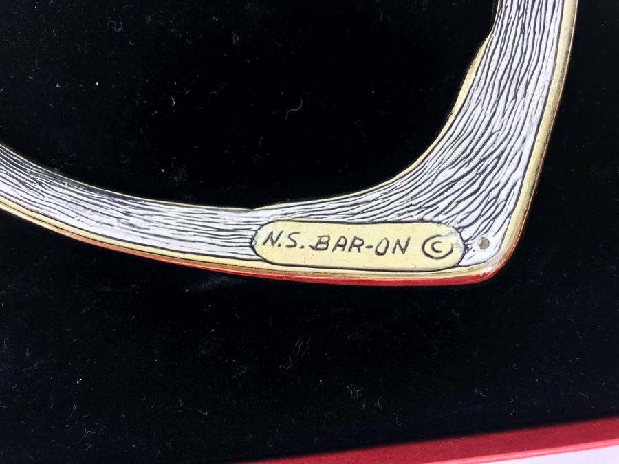 Sterling Silver Necklace And Matching Earrings By N.S. Bar-On With Box 66g [Photo 6]