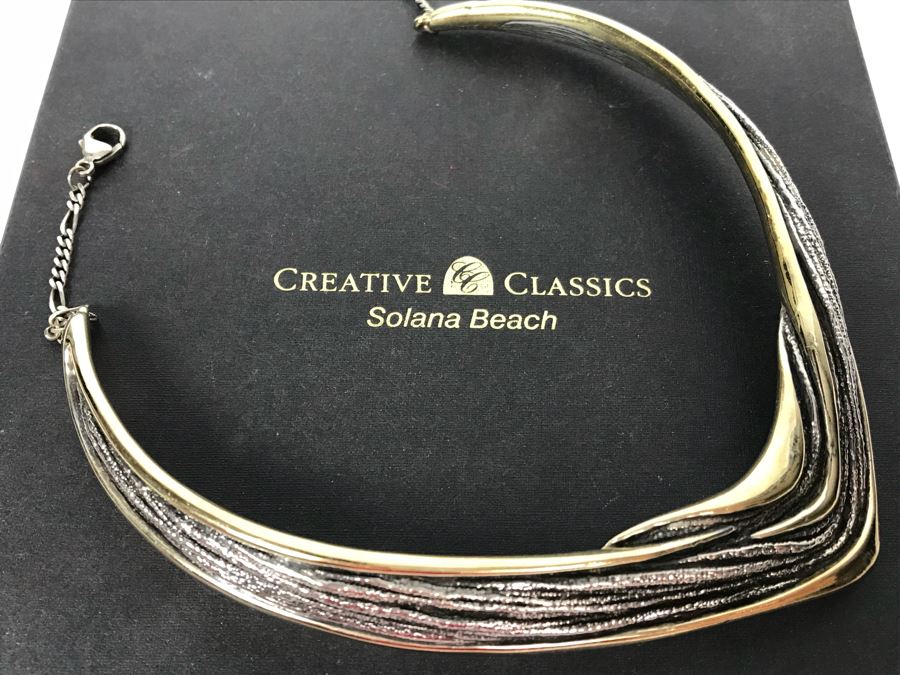 Sterling Silver Necklace And Matching Earrings By N.S. Bar-On With Box 66g [Photo 8]