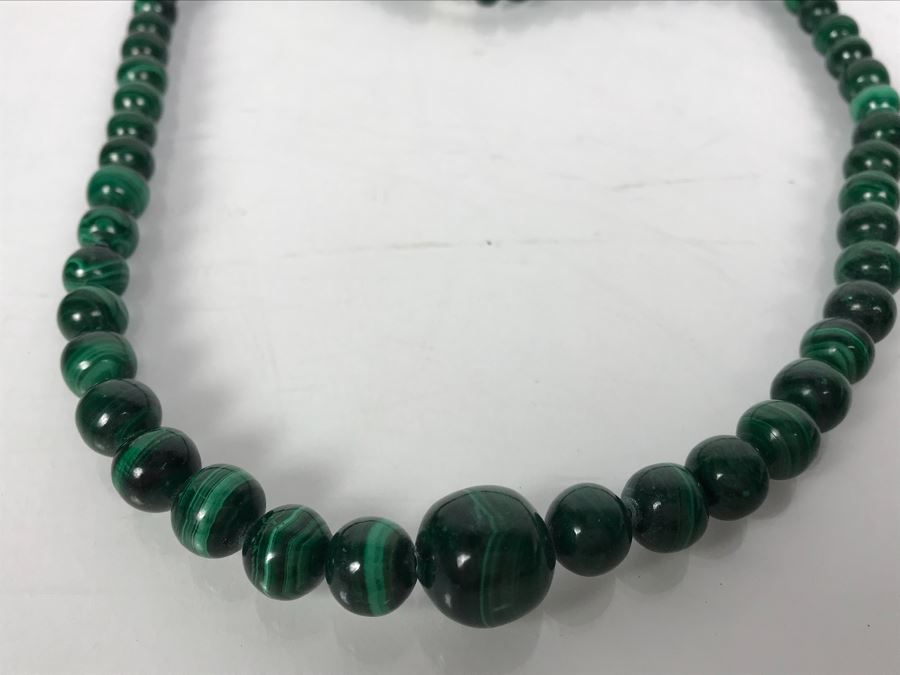 Malachite Bead Necklace 22'L [Photo 5]