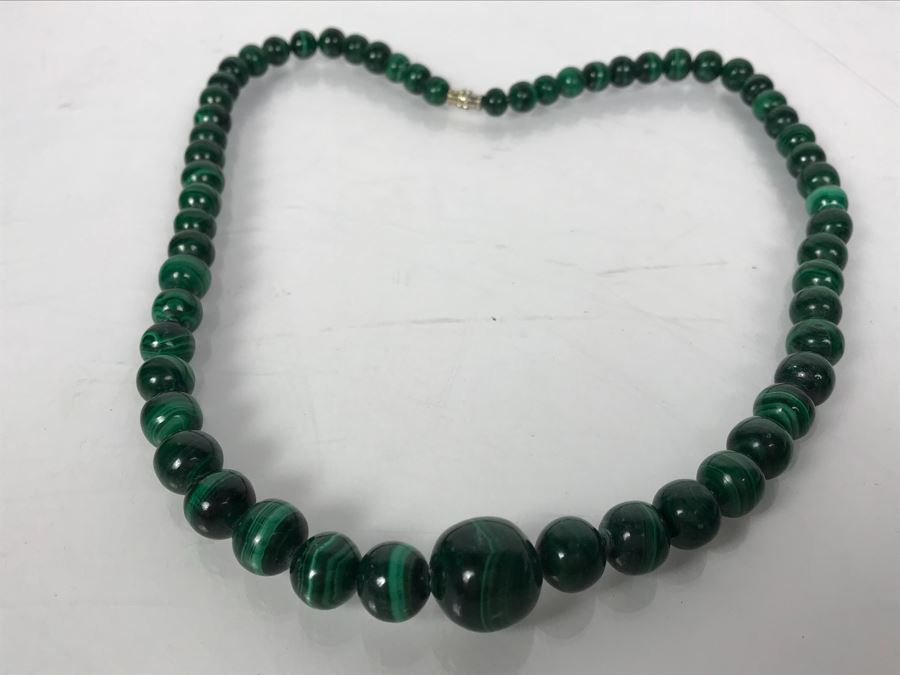 Malachite Bead Necklace 22'L [Photo 6]