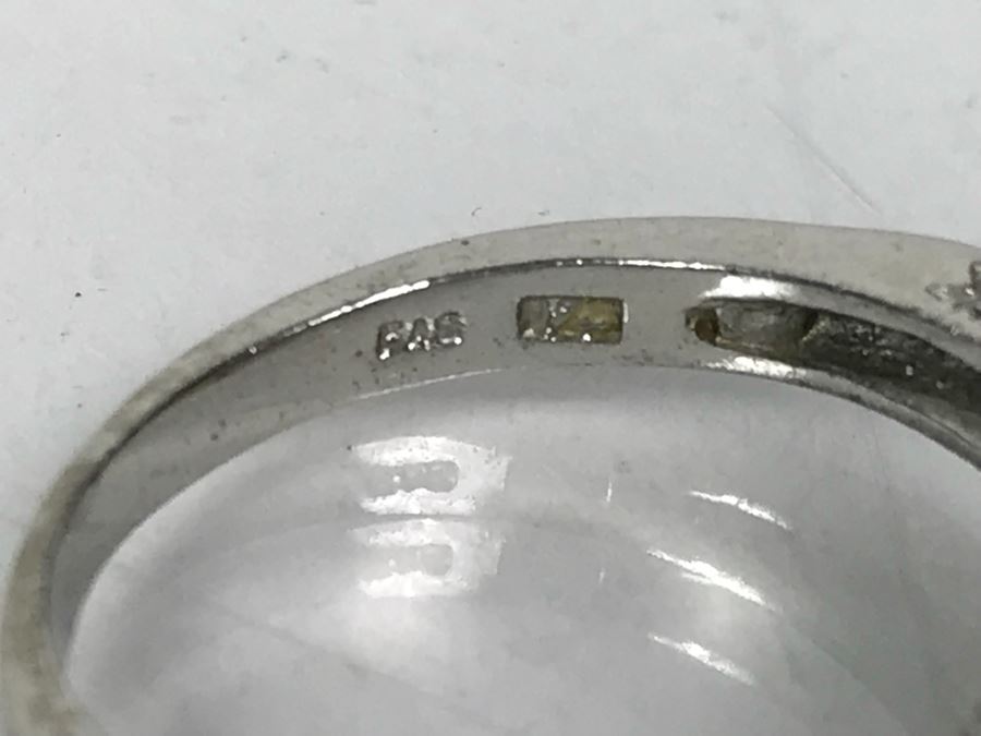 Pair Of Ladies Sterling Silver Rings 13.4g Red Size 8 1/4 - Yellow Size 8 3/4 [Photo 13]