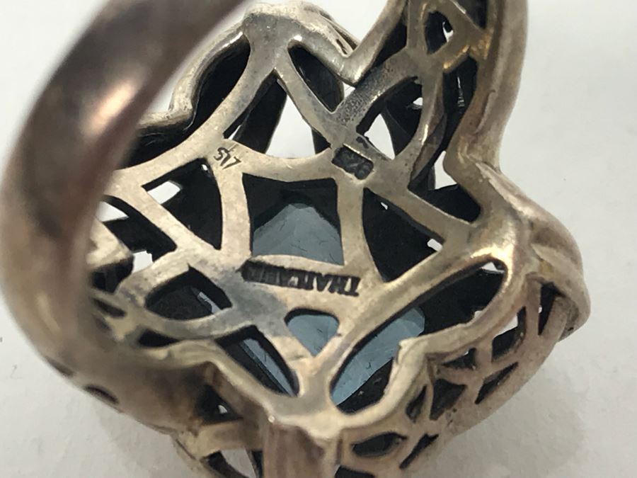 Pair Of Sterling Silver Rings 28.1g Both Sized 8 1/2 [Photo 7]