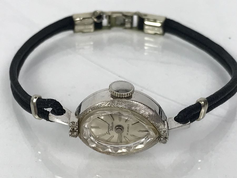 14k White Gold Vintage Germinal Voltaire Ladies Watch Working 8g [Photo 12]