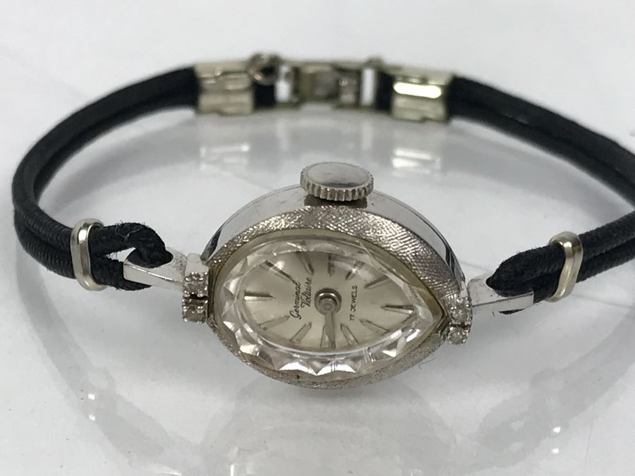 14k White Gold Vintage Germinal Voltaire Ladies Watch Working 8g [Photo 11]