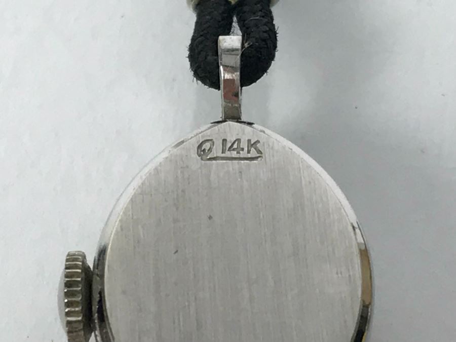 14k White Gold Vintage Germinal Voltaire Ladies Watch Working 8g [Photo 10]