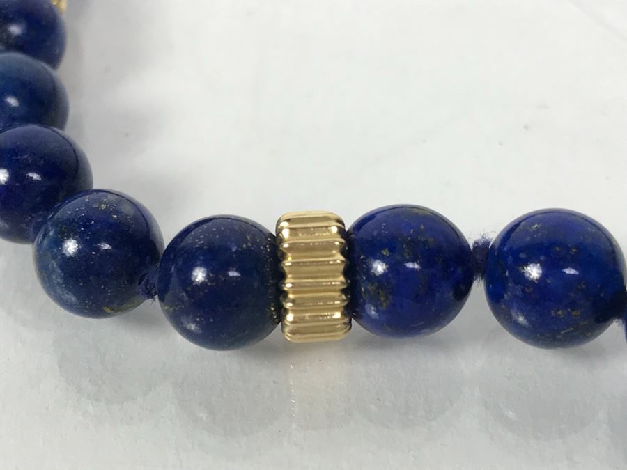 Sterling Silver Lapis Lazuli Necklace 50.4g [Photo 4]