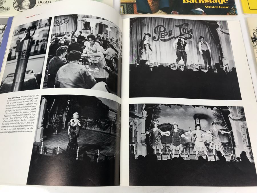 Vintage Dineyland Related Publications Including Pepsi-Cola World Feb 1963, (2) The 'E' Ticket Number 15 Disneyland's Mark Twain, Backstage At Disneyland 1974, The Mouse Club Disneyana Dreaming And Disneyland LINE 1986 [Photo 8]