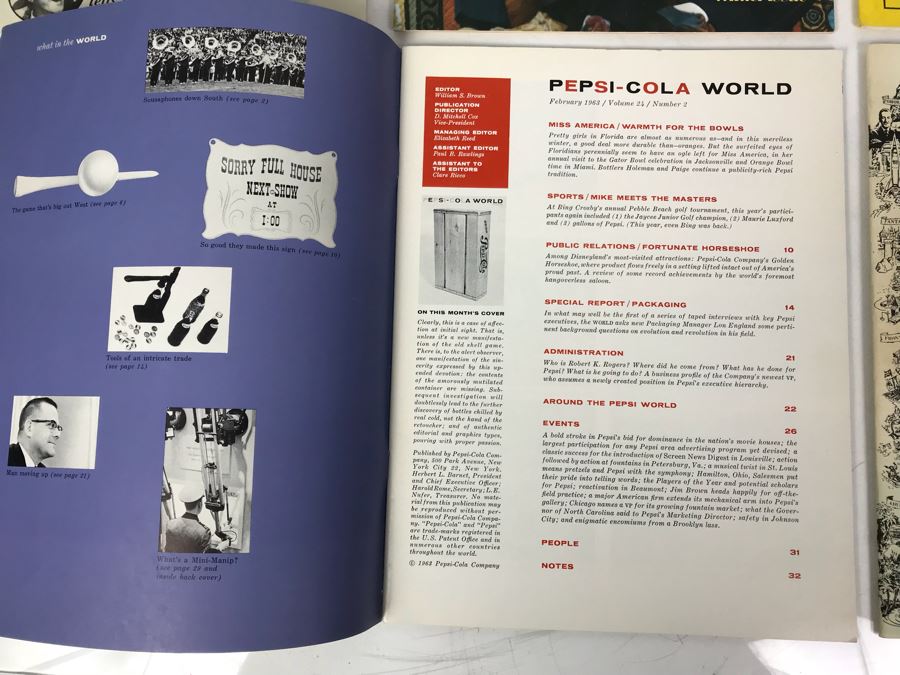 Vintage Dineyland Related Publications Including Pepsi-Cola World Feb 1963, (2) The 'E' Ticket Number 15 Disneyland's Mark Twain, Backstage At Disneyland 1974, The Mouse Club Disneyana Dreaming And Disneyland LINE 1986 [Photo 4]