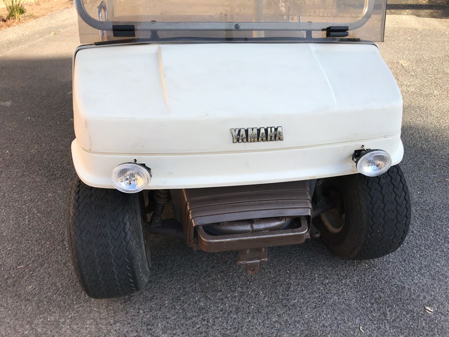 Working YAMAHA Electric Golf Cart (Client Recently Paid $750 To Service Cart 5 Months Ago) With Portable Battery Charger (Note That One Tire Is Flat And May Need Replacing) [Photo 13]