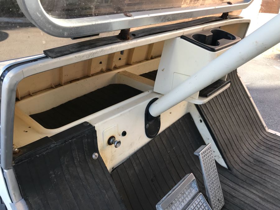 Working YAMAHA Electric Golf Cart (Client Recently Paid $750 To Service Cart 5 Months Ago) With Portable Battery Charger (Note That One Tire Is Flat And May Need Replacing) [Photo 18]