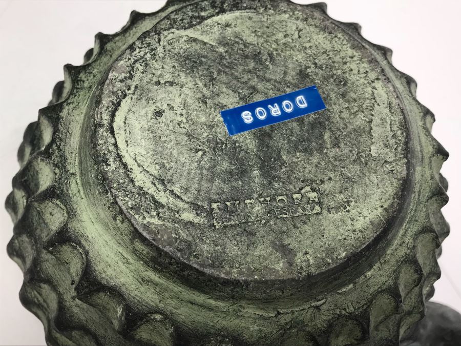 Amphora Gerona Espana Ceramic Vessel With Handle And 3-Footed Ceramic Bowl [Photo 13]