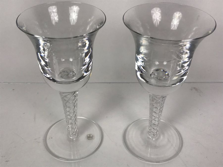 Pair Of Cumbria Crystal Hand Crafted Luxury English Stemware Glasses [Photo 4]
