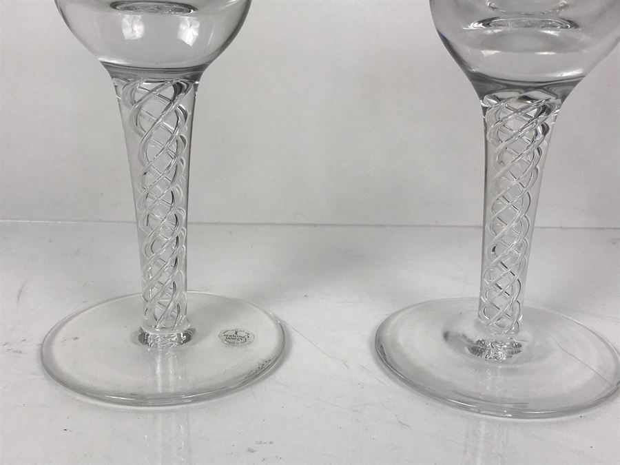 Pair Of Cumbria Crystal Hand Crafted Luxury English Stemware Glasses [Photo 2]