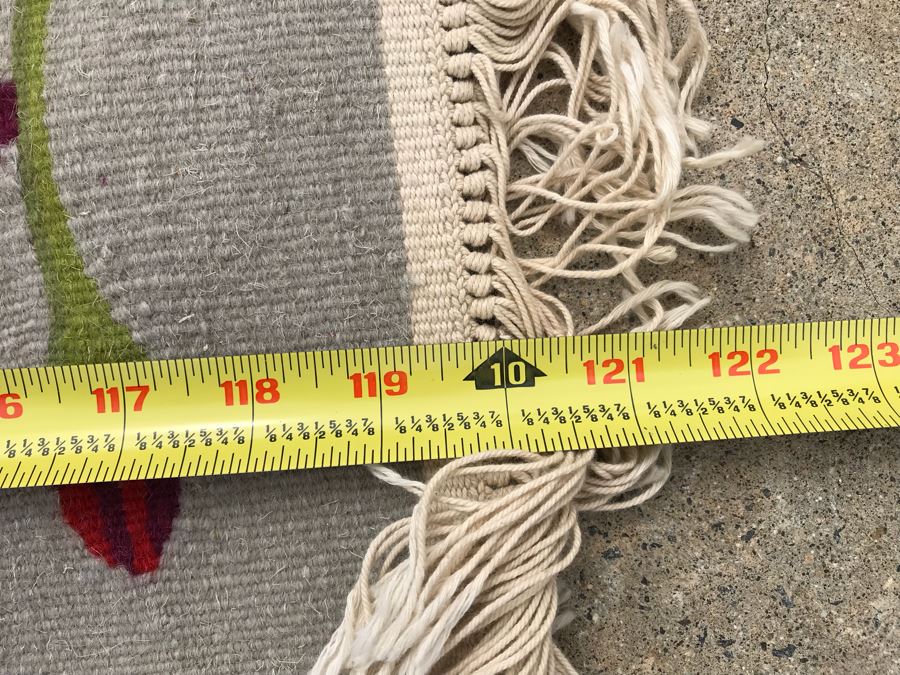 Signed Vintage Persian Kilim Hand Knotted Wool Rug In Floral Pattern 7'5' X 10' [Photo 23]