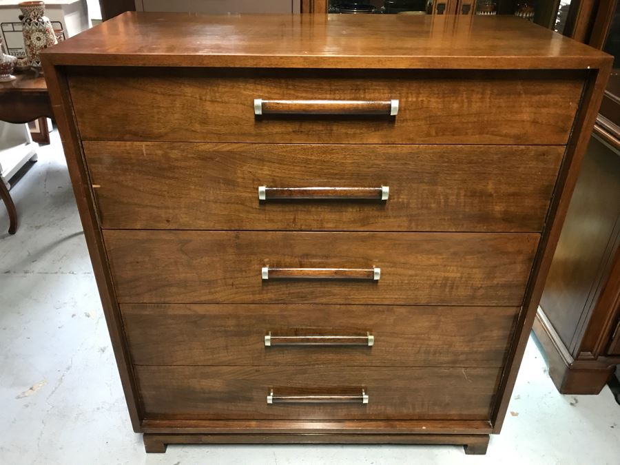 Mid Century Modern 5-Drawer Highboy Chest Of Drawers Dresser By American Of Martinsville 38'W X 19'D X 42'H [Photo 2]