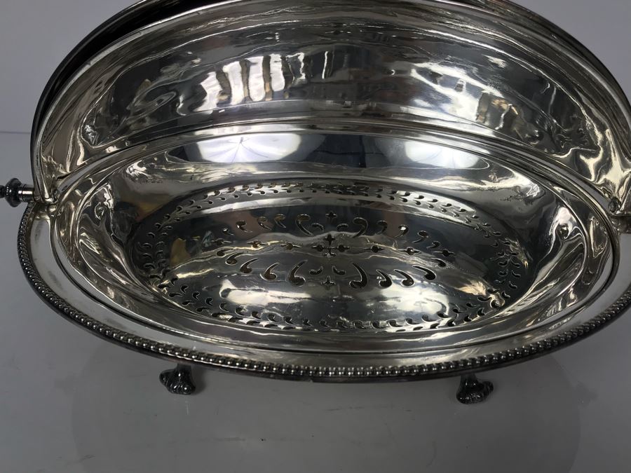 Vintage Ward Of B'Ton England Silver Plate Breakfast Server Patent Hemispherical [Photo 5]