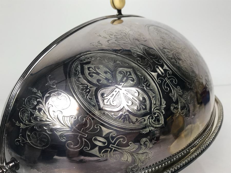 Vintage Ward Of B'Ton England Silver Plate Breakfast Server Patent Hemispherical [Photo 9]