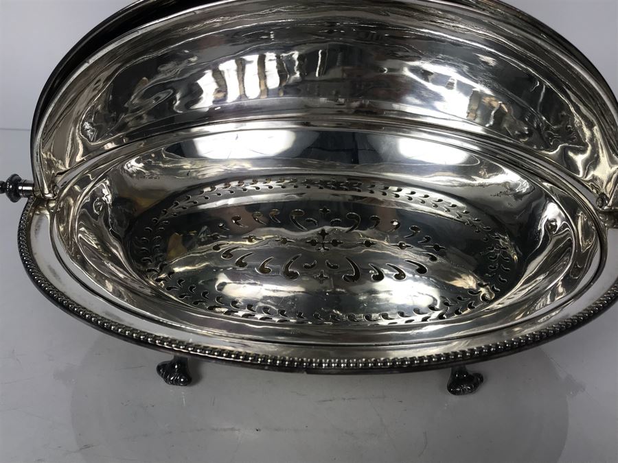 Vintage Ward Of B'Ton England Silver Plate Breakfast Server Patent Hemispherical [Photo 4]