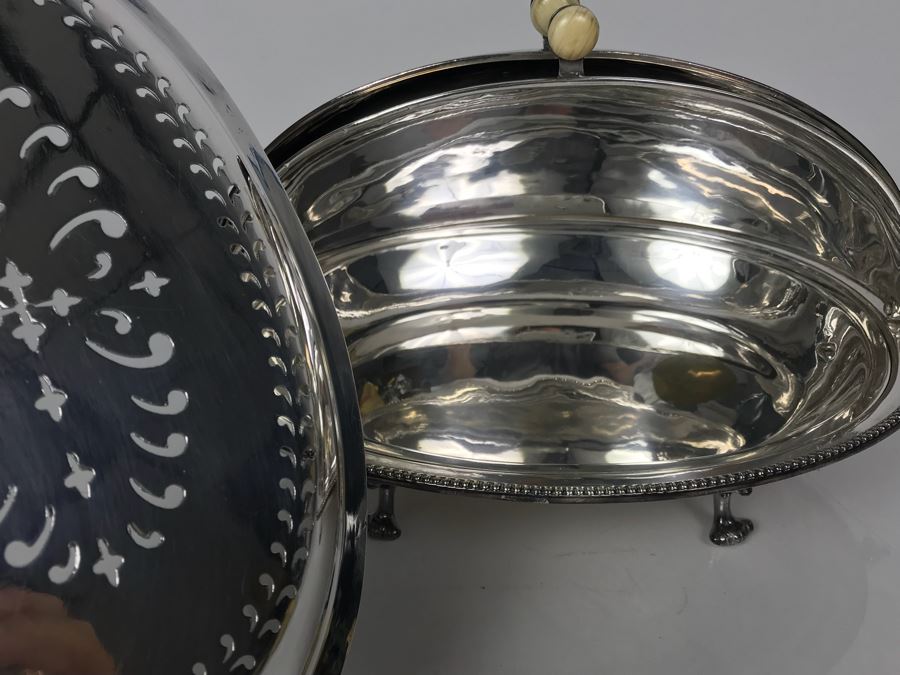 Vintage Ward Of B'Ton England Silver Plate Breakfast Server Patent Hemispherical [Photo 7]