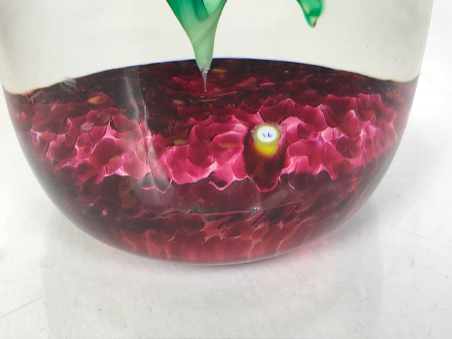 Vintage Okra And Strathearn Signed Glass Paperweights [Photo 7]