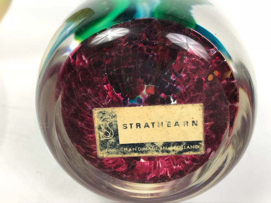 Vintage Okra And Strathearn Signed Glass Paperweights [Photo 9]