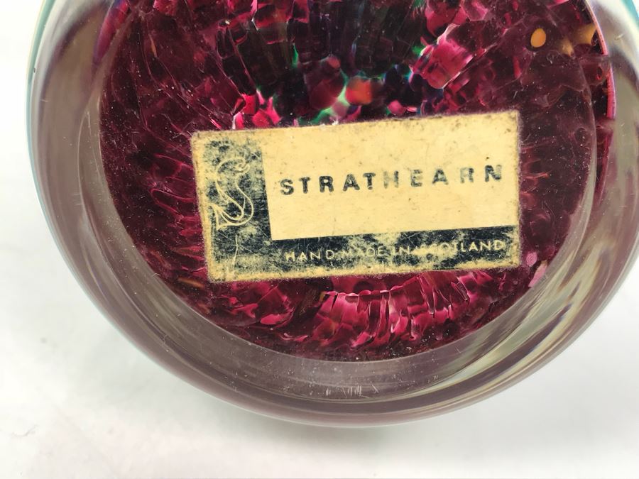 Vintage Okra And Strathearn Signed Glass Paperweights [Photo 10]