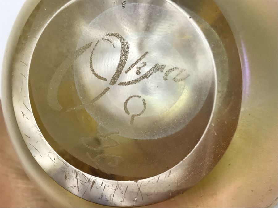 Vintage Okra And Strathearn Signed Glass Paperweights [Photo 12]