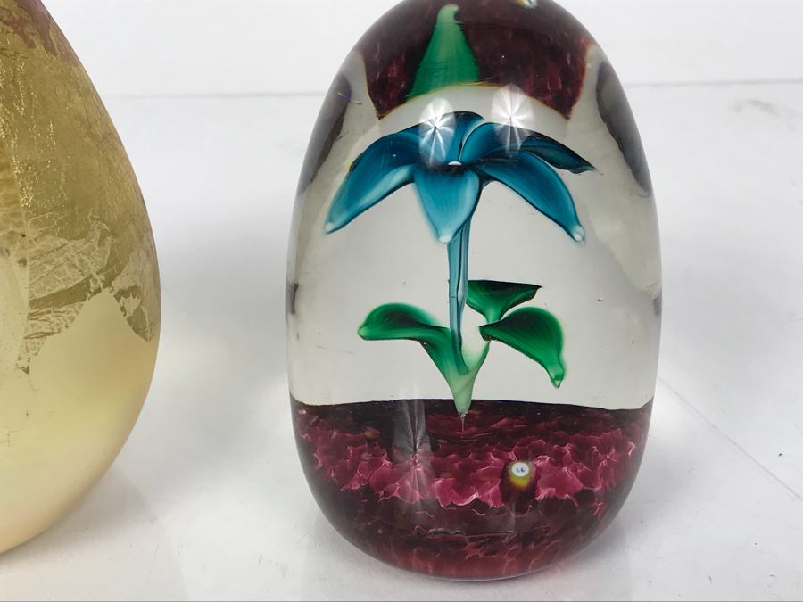 Vintage Okra And Strathearn Signed Glass Paperweights [Photo 8]
