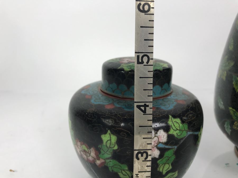 Pair Of Chinese Cloisonne Jars [Photo 14]