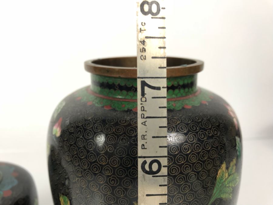 Pair Of Chinese Cloisonne Jars [Photo 15]