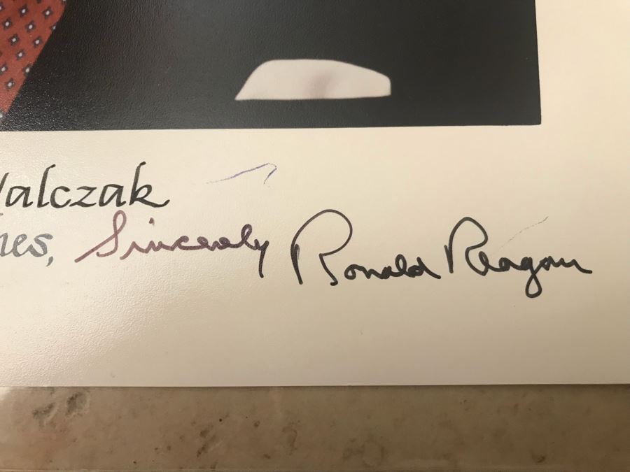 Signed Ronald Reagan Presidential Photograph Personalized To Dr. Michael Walczak [Photo 4]