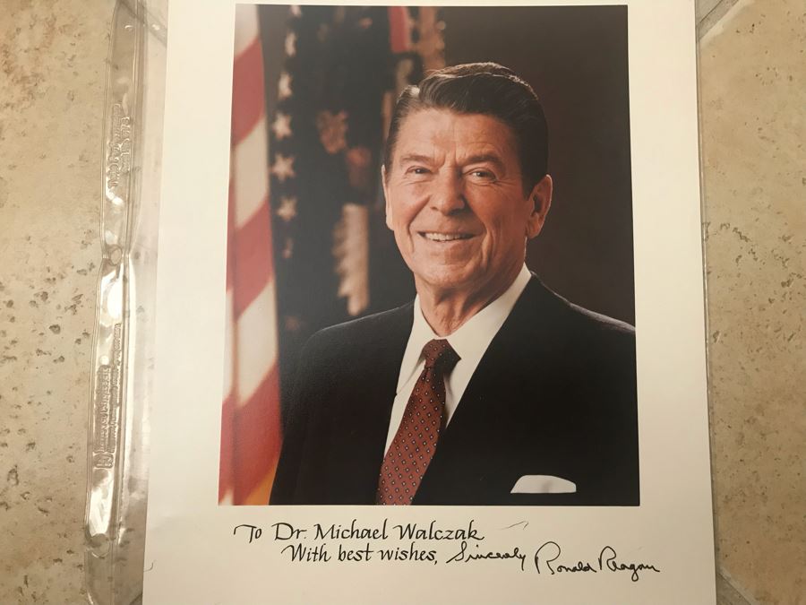 Signed Ronald Reagan Presidential Photograph Personalized To Dr ...