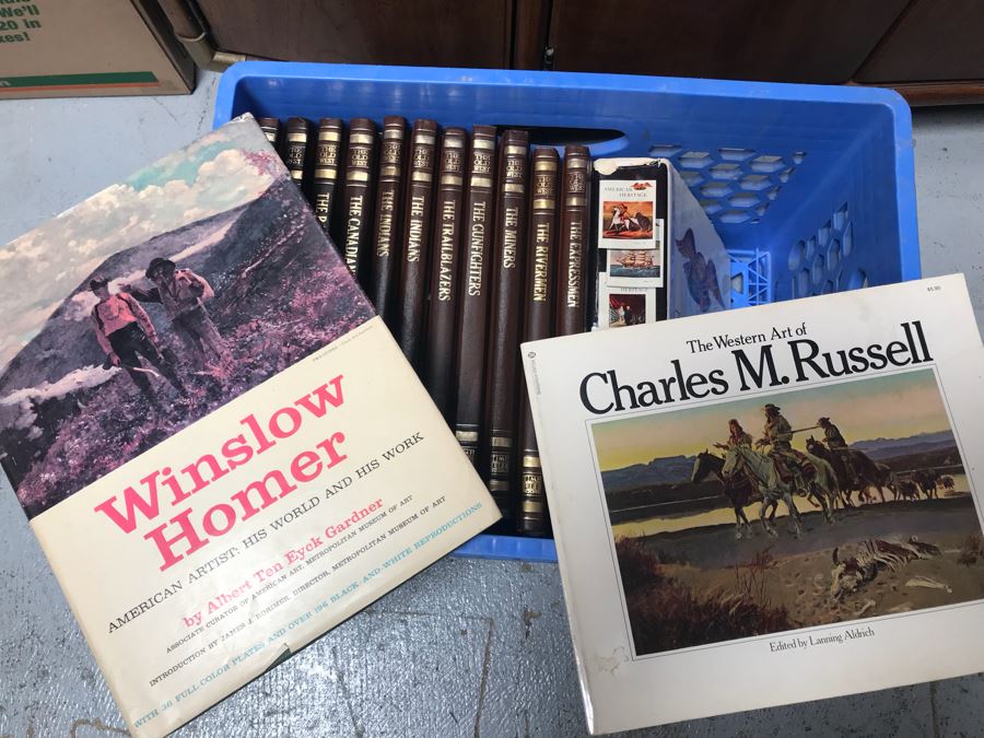 The Old West Time Life Books, Winslow Homer American Artist: His World And His Work, The Western Art Of Charles M. Russell And The First Year Of American Heritage Book [Photo 1]
