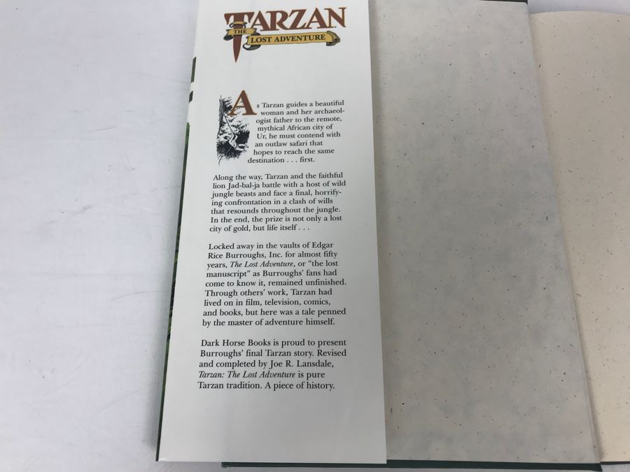 Tarzan The Lost Adventure Hardcover Book By Edgar Rice Burroughs And Joe R. Lansdale [Photo 5]