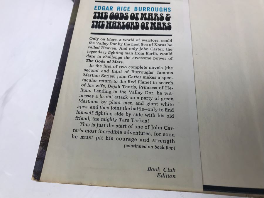 (3) Hardcover Books By Edgar Rice Burroughs [Photo 4]