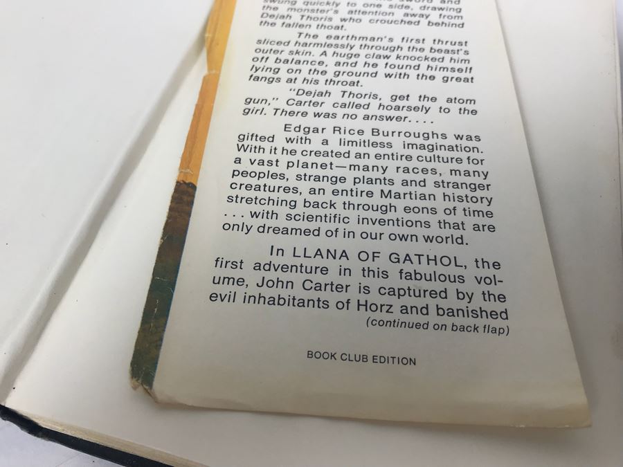 (3) Hardcover Books By Edgar Rice Burroughs [Photo 12]