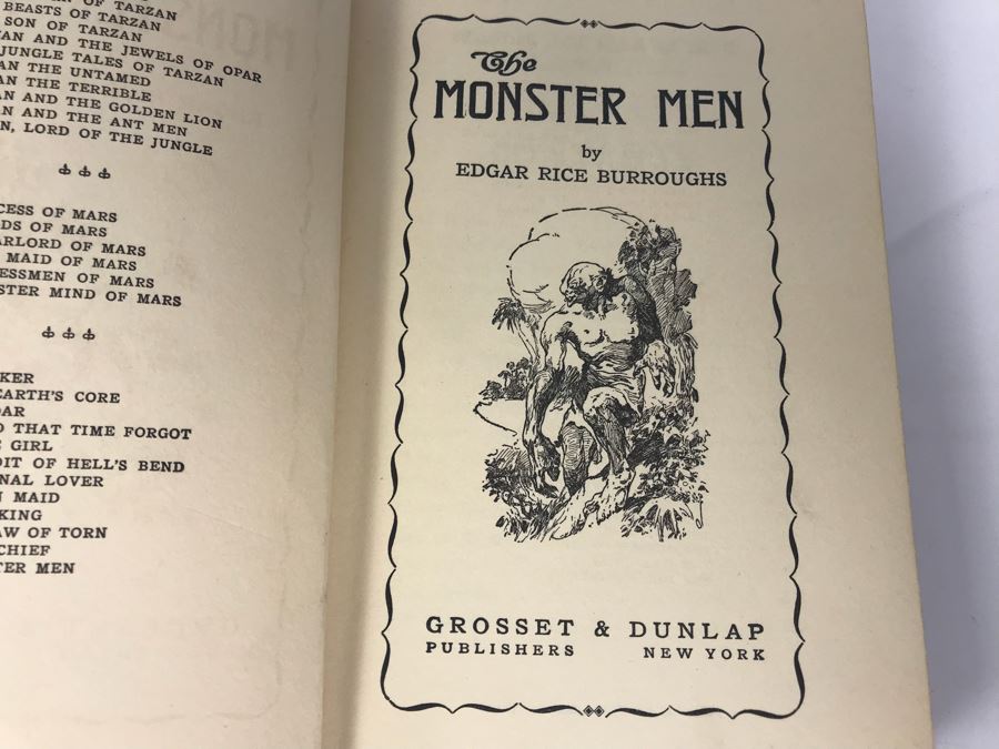 Hardcover Book 'The Moster Men' By Edgar Rice Burroughs [Photo 4]