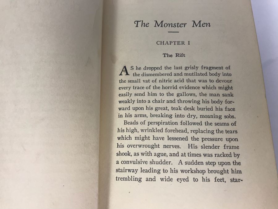Hardcover Book 'The Moster Men' By Edgar Rice Burroughs [Photo 7]