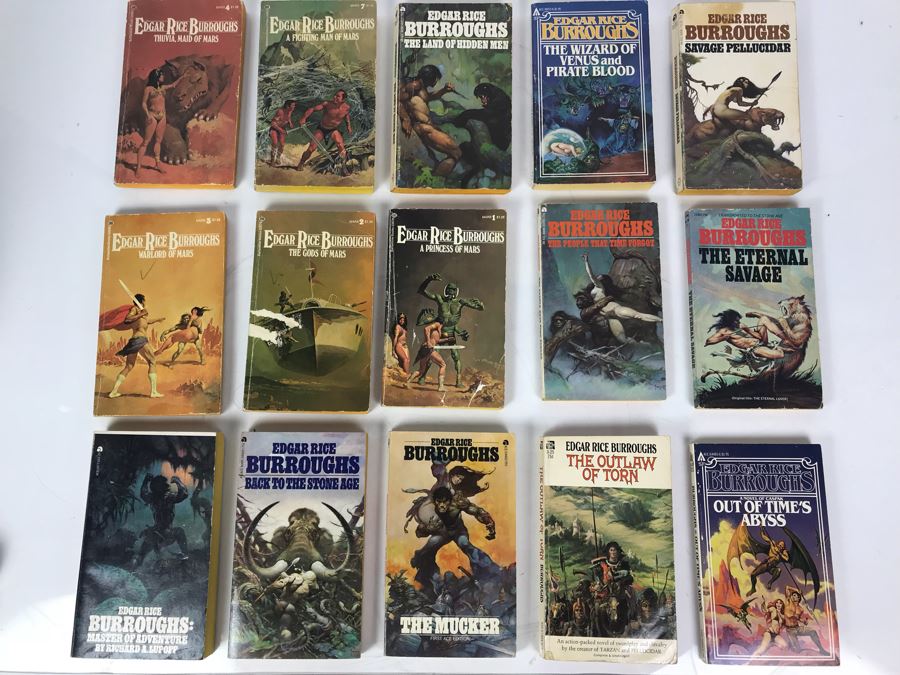 (15) Paperback Books By Edgar Rice Burroughs