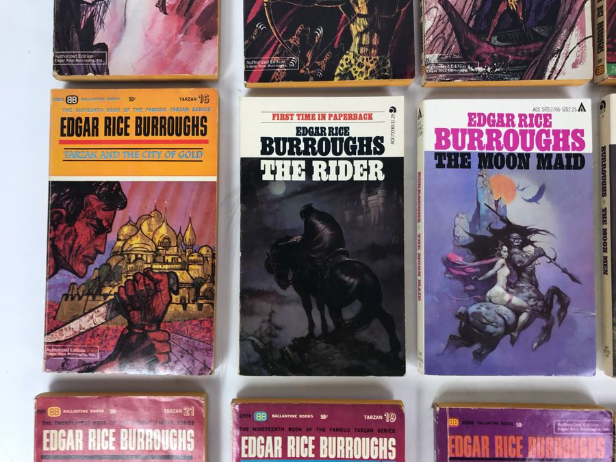 (18) Paperback Books By Edgar Rice Burroughs Including Tarzan [Photo 5]