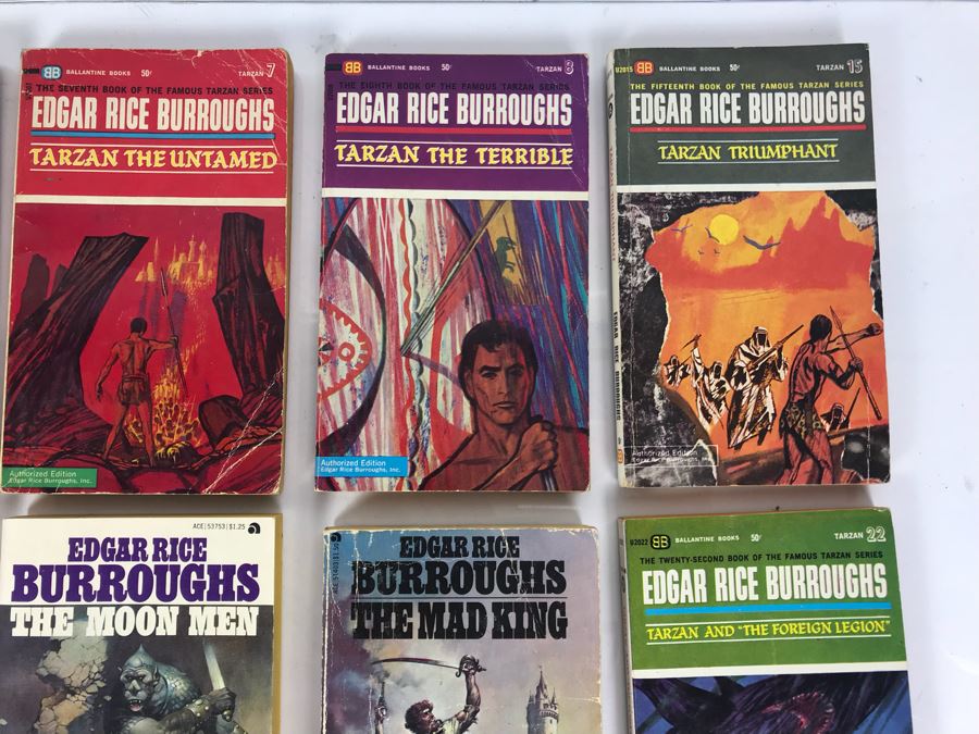 (18) Paperback Books By Edgar Rice Burroughs Including Tarzan [Photo 3]