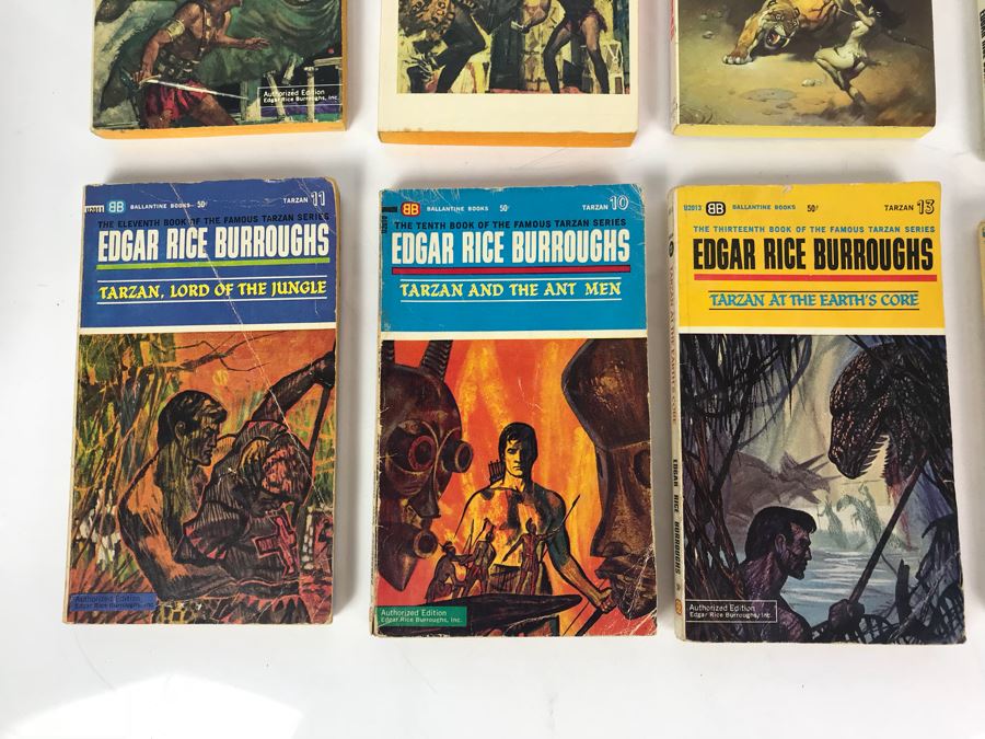 (12) Paperback Books By Edgar Rice Burroughs Including Tarzan [Photo 5]