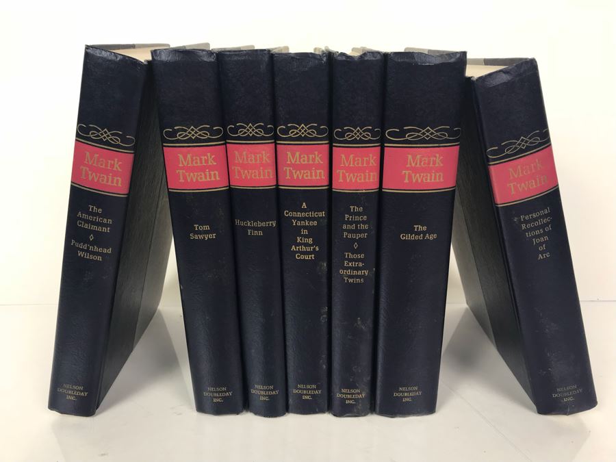 Set Of (7) Hardcover Books 'The Complete Novels Of Mark Twain': Tom Sawyer, Huckleberry Finn By S. L. Clemens [Photo 2]