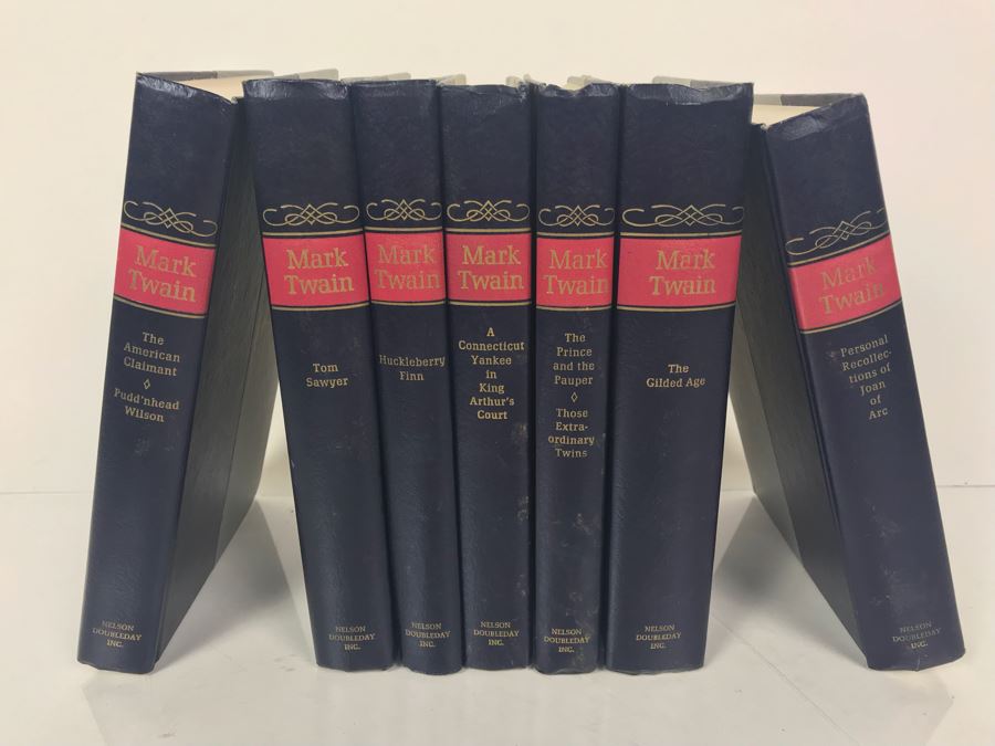 Set Of (7) Hardcover Books 'The Complete Novels Of Mark Twain': Tom Sawyer, Huckleberry Finn By S. L. Clemens [Photo 3]