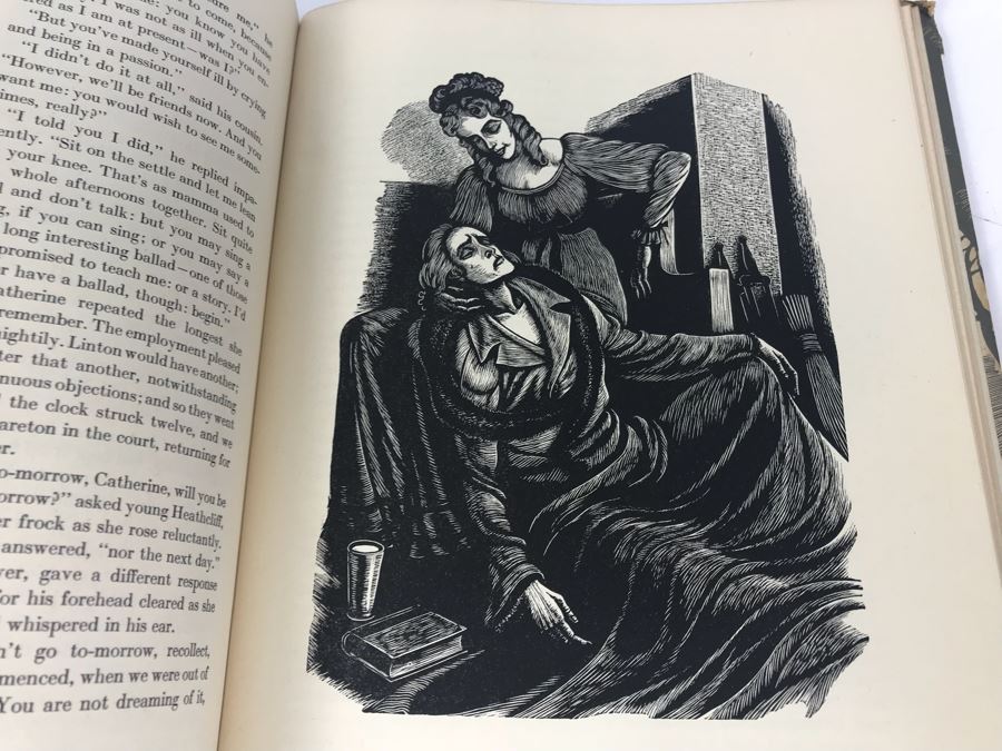 Pair Of Hardcover Books: Wuthering Heights By Emily Bronte And Jane Eyre By Charlotte Bronte With Wood Engravings By Fritz Eichenberg [Photo 6]