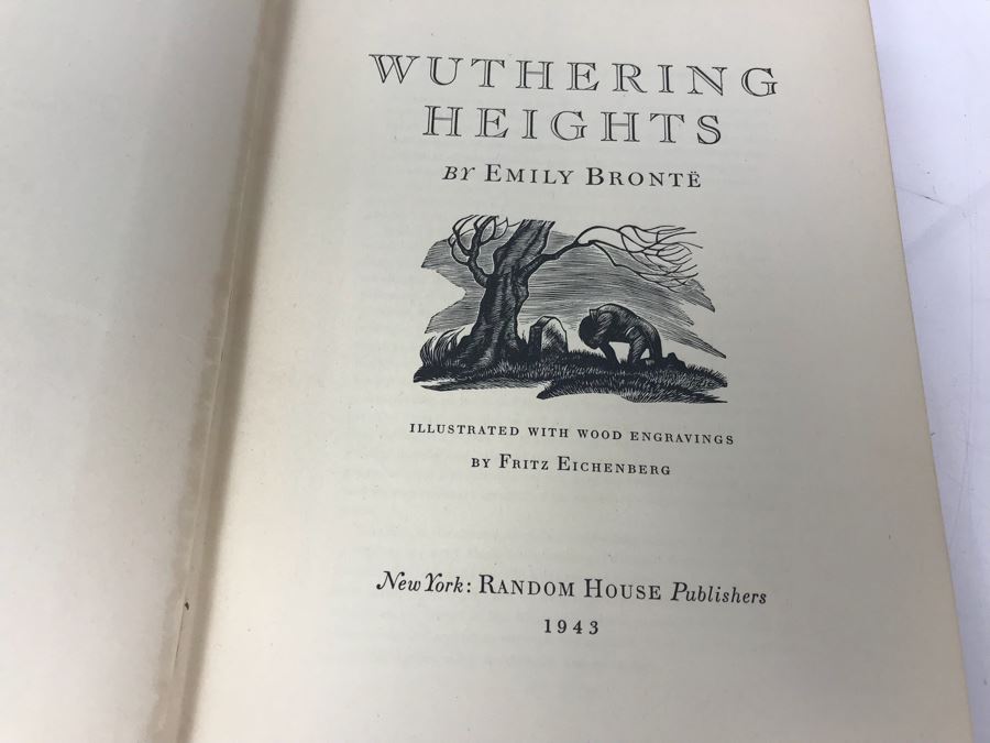 Pair Of Hardcover Books: Wuthering Heights By Emily Bronte And Jane Eyre By Charlotte Bronte With Wood Engravings By Fritz Eichenberg [Photo 5]