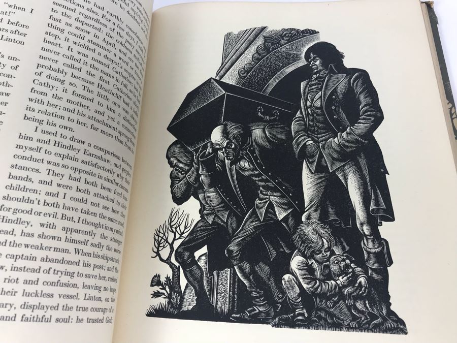 Pair Of Hardcover Books: Wuthering Heights By Emily Bronte And Jane Eyre By Charlotte Bronte With Wood Engravings By Fritz Eichenberg [Photo 8]